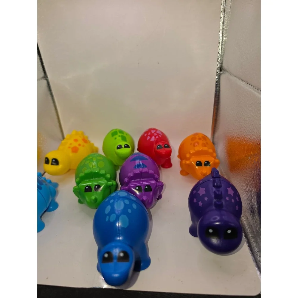 Learning Resources Snap-n-Learn Rainbow Dinosaurs 10 Piece Set Mixed Colors Toy